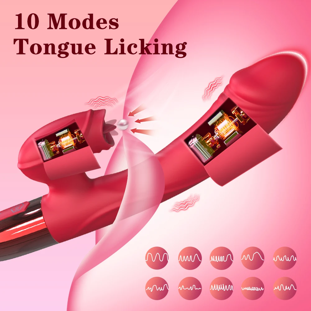 Powerful Vibrator for Women Tongue Licking Clitoris Vibration Stimulator Female Masturbator G Spot Dildo Adults Goods Sex Toys