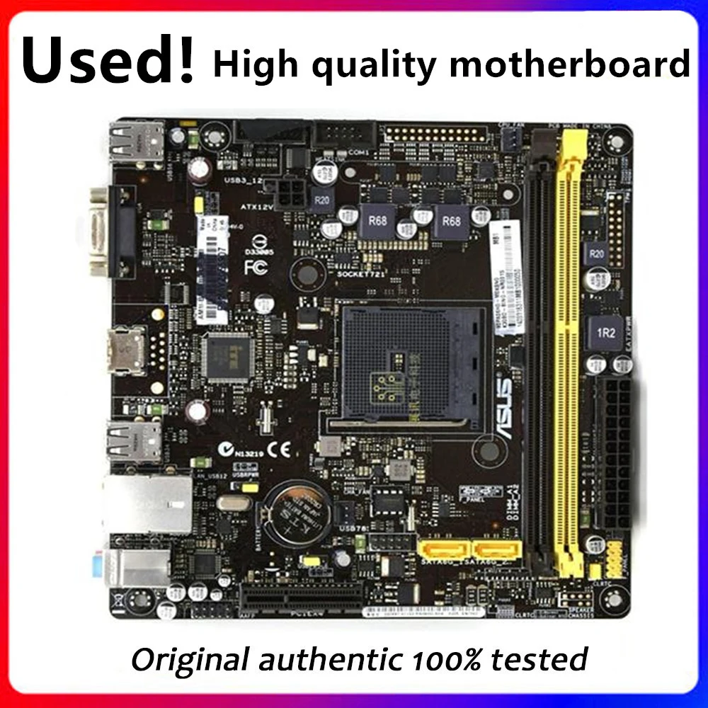 

Материнская плата для ASUS AM1I-B, разъем AM1 DDR3 mini ITX 17 х17 HTPC, оригинальная настольная материнская плата SATA III, б/у