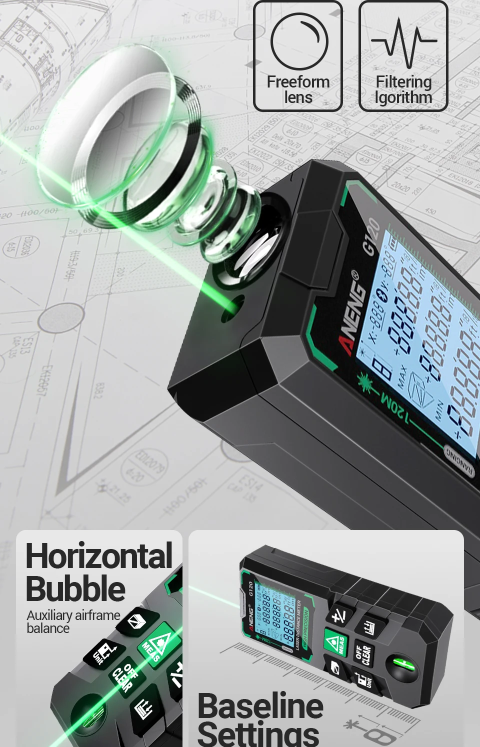 ANENG G120 High Precision Laser Rangefinder Image 7