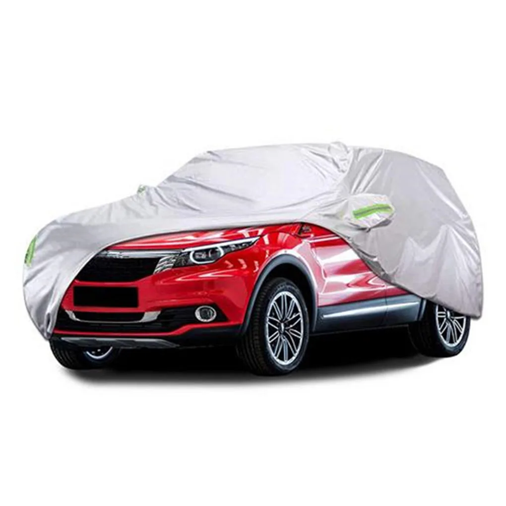 Off road SUV Dust Cover Car Body Dustproof Waterproof Sun Light Protection Cover with Silver