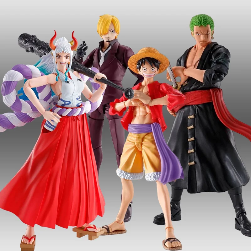 

100% Original Bandai One Piece S.H.F Luffy Zoro Sanji Yamato The Raid On Onigashima Sanji Anime Figure Collectible Model Toy