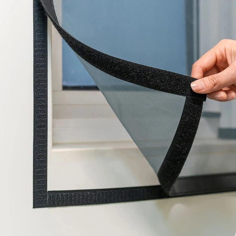 Moskitonetze für Fenster, Anti-Moskito-Fenstergitter, unsichtbares schwarzes Fiberglas-Netz gegen Insekten und Fliegen – Detail 2