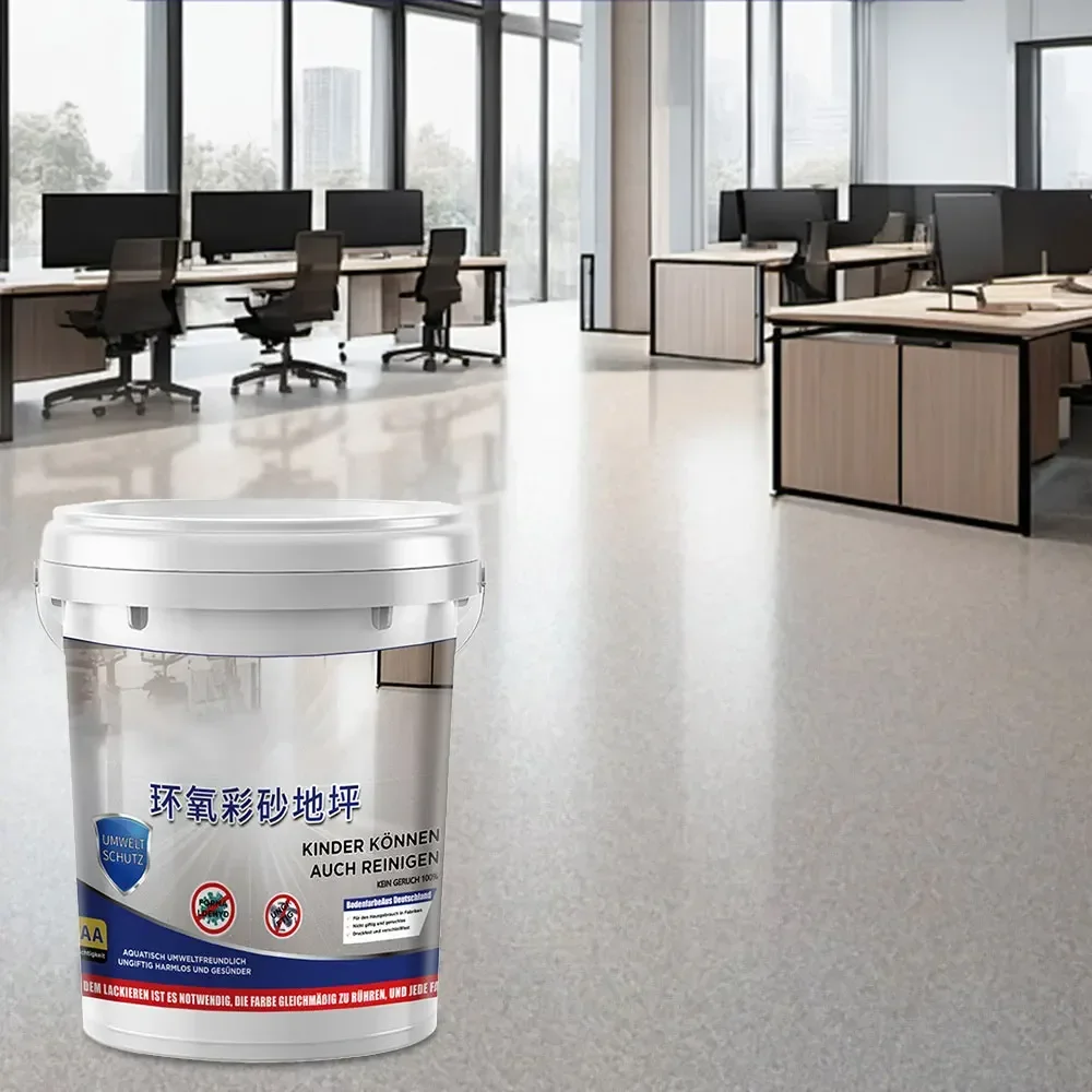 High-Gloss Marble Effect Epoxy Floor Coating 500G Indoor Outdoor Pure Natura Anti Slip Floor Paint