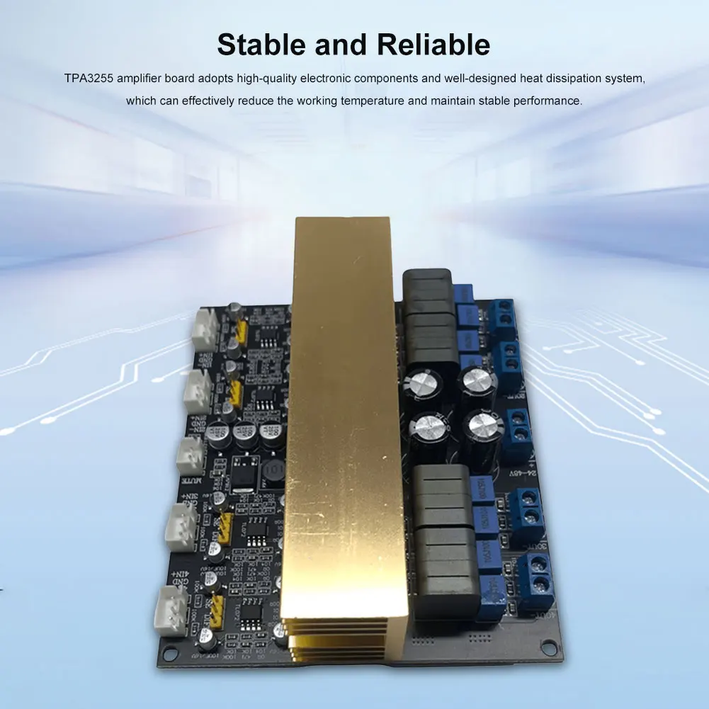 TPA3255 High Power Audio Amplifier Board 4 Channel Digital Class D Power Amplifier Board DIY Sound Speaker System Component