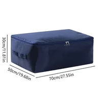 Large Zipper Clothes Organizer Bag - Perfect for Bedding Storage 1