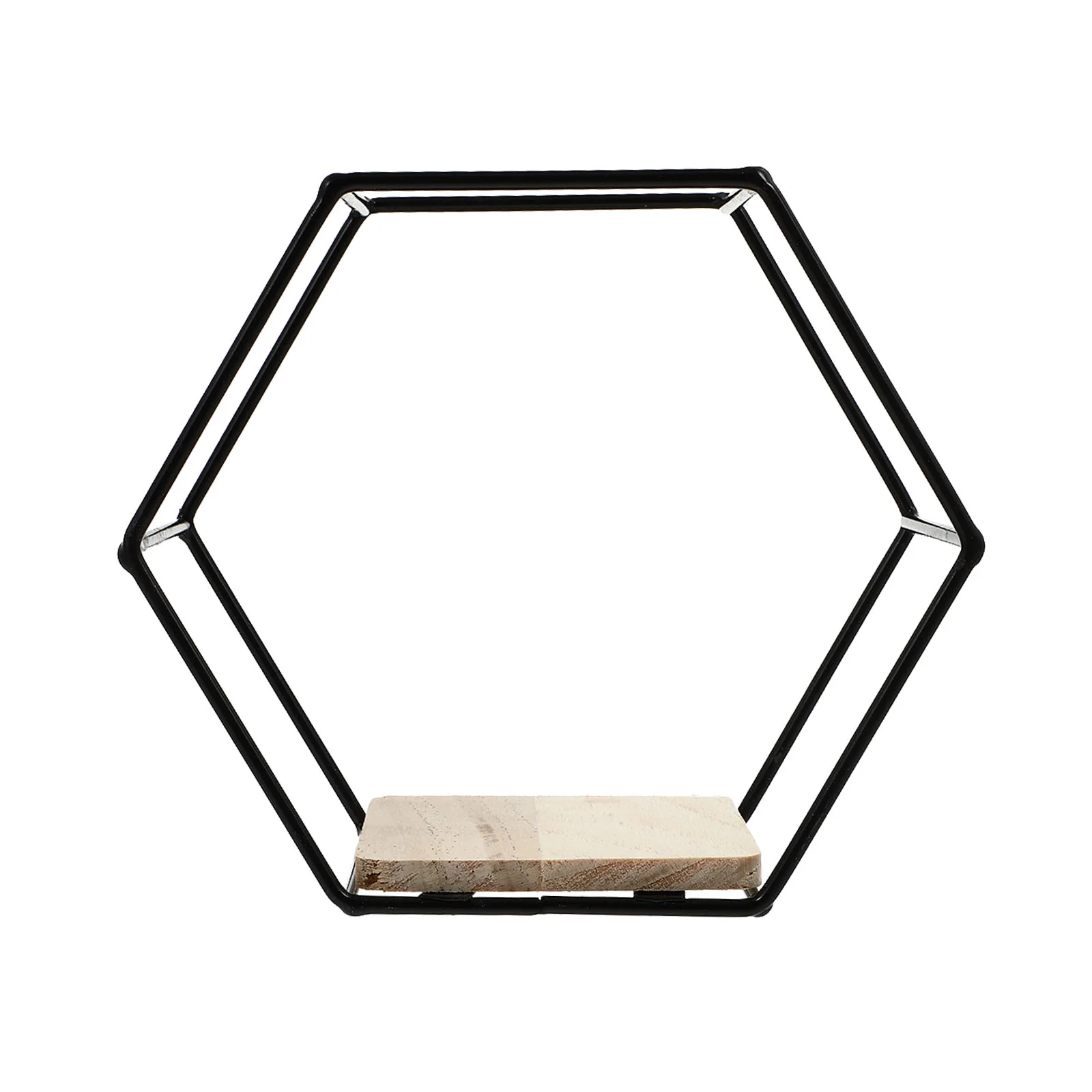 Hexagonal ferro forjado Hexagonal Rack Frames, parede Prateleiras, Diversos Organizador