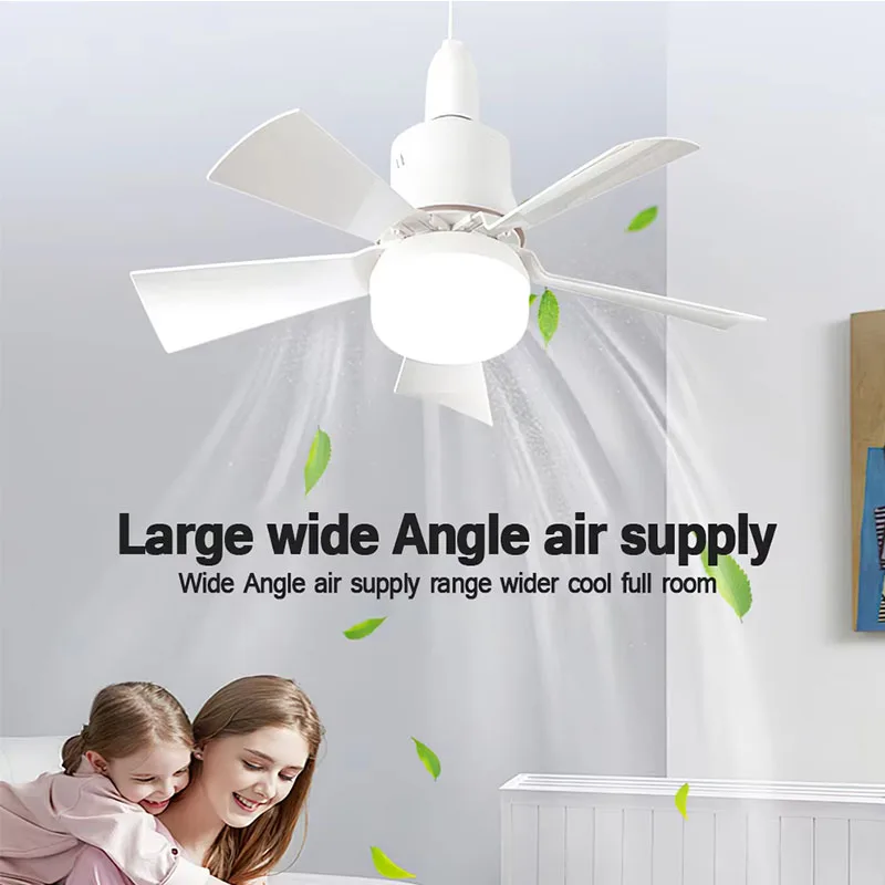 LED Ceiling Fan With Light E27 Socket Remote Control Dimmable 30W Modern Smart Wireless Fans Lighting For Bedroom Garage Kitchen ceiling fan,led ceiling fan lights,led fan light