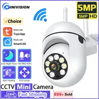 Tuya 5MP Wifi caméra IP couleur vision nocturne extérieure suivi automatique sans fil PTZ CCTV caméra de Surveillance de sécurité caméra de vie intelligente 1