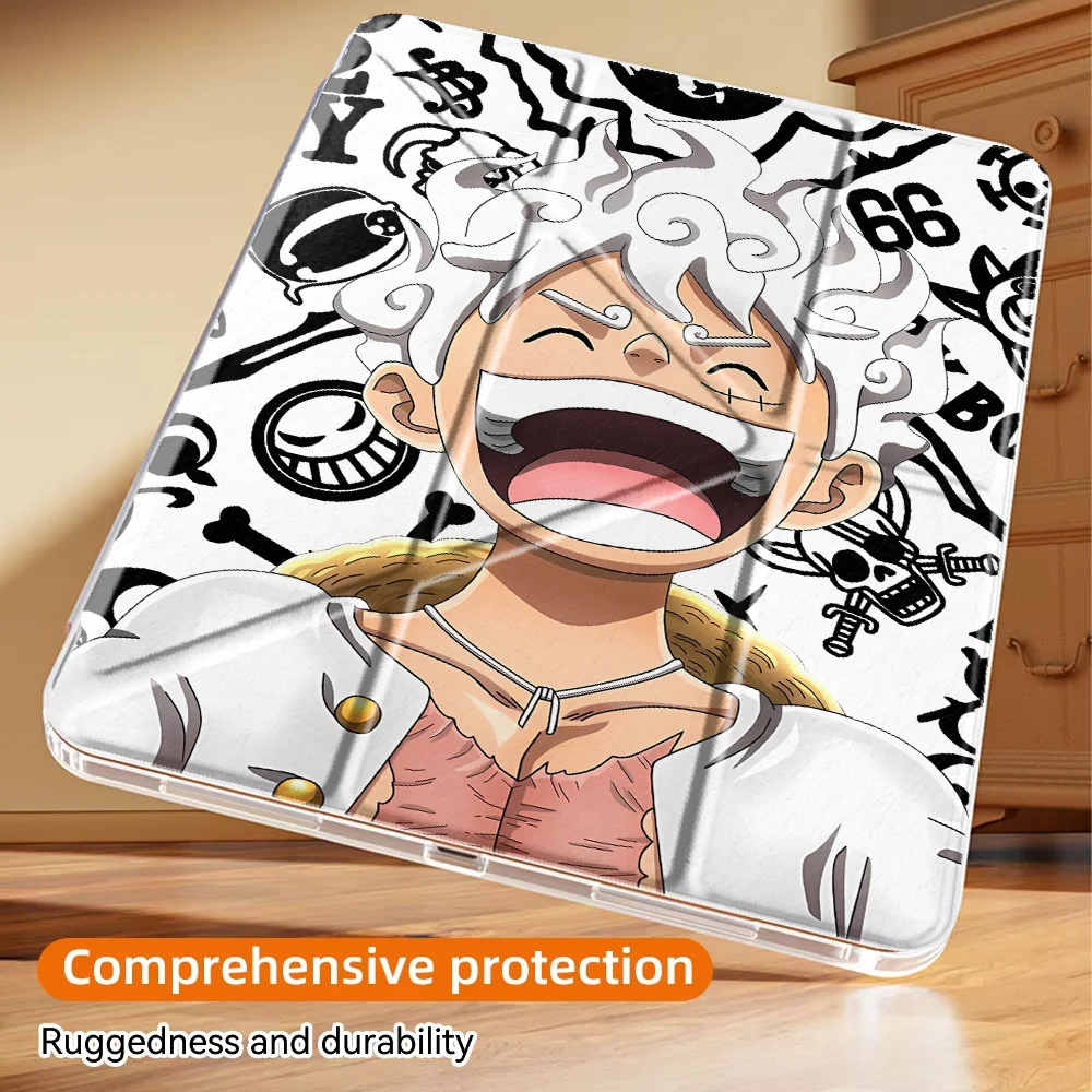 Vibrant Cartoon Patterns Tablet Case with Pen Slot Cover