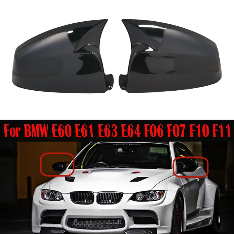 

2pcs Carbon Fiber Rearview Mirror Cover Cap For BMW E60 E61 E63 E64 F06 F07 F10 F11 2017 2018 2019 2020