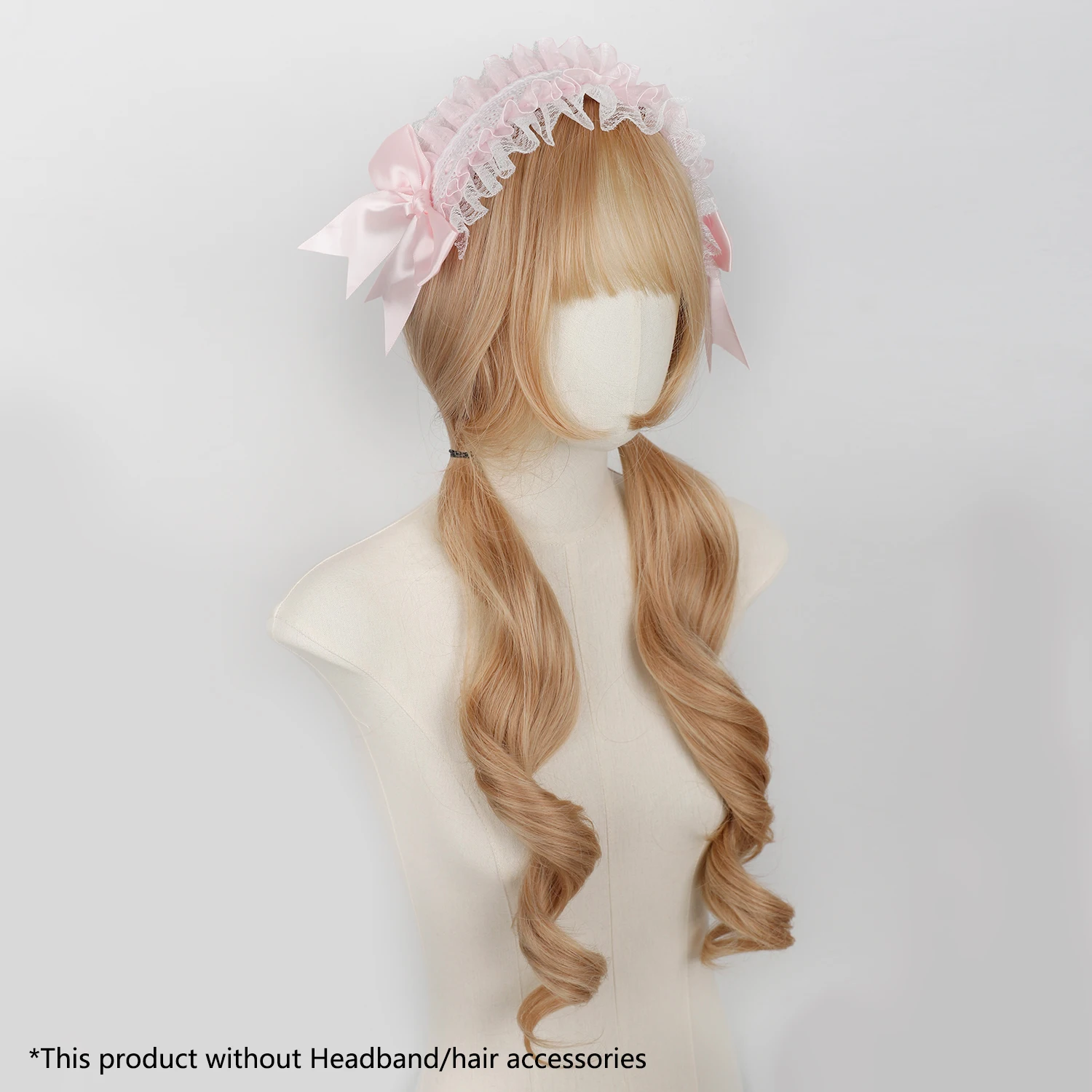 Lolita Sweet Cute Anime Cosplay Wig Light Blonde Long Curly