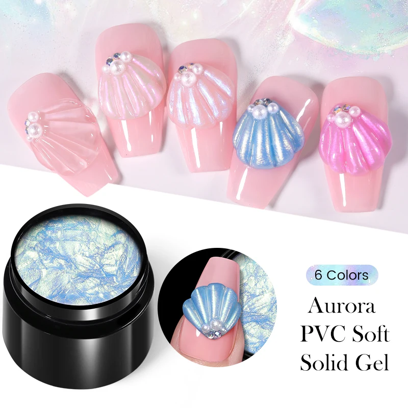 BORN PRETTY 5ml Modeling Carving Gel Nail Polish Aurora PVC Soft Solid Gel Varinsh Transparent Soak Off UV LED Painting Gel