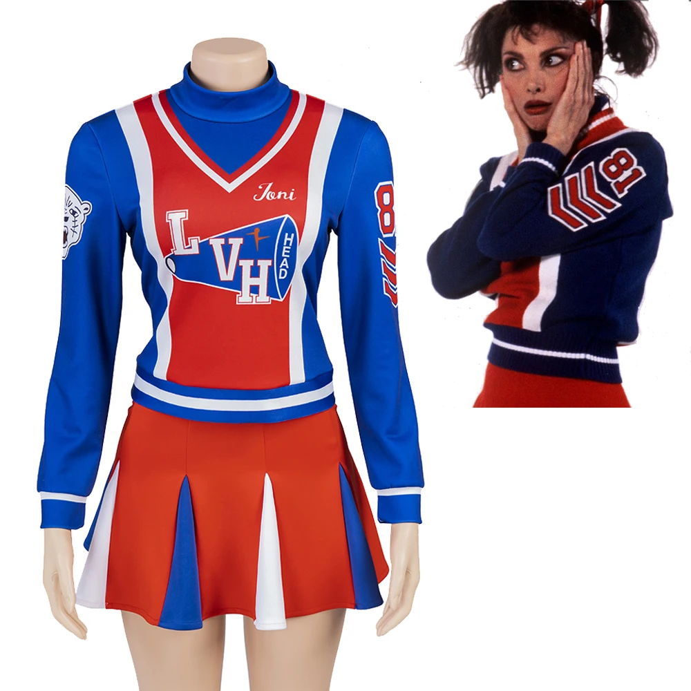 

Musical Toni Basil Cosplay Costume Cheerleader Outfits 80's Music Costume Toni Basil School Cheerleading Uniform Halloween Suits