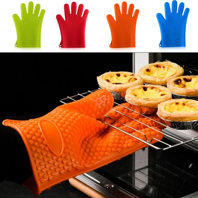 Heat Resistant Oven Gloves Oven Mitts for Kitchen Cooking Grilling Pot  Holders - AliExpress