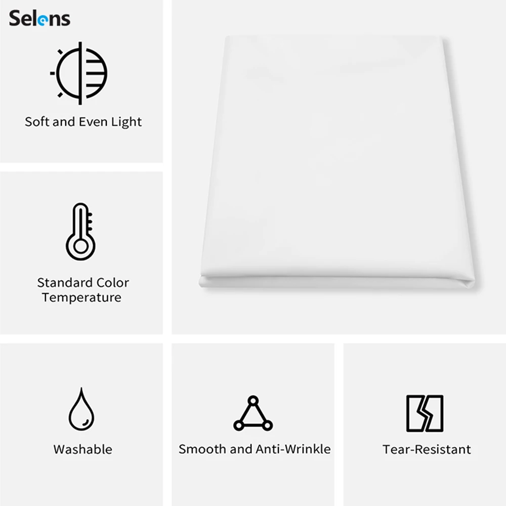 Selens Diffusion Fabric Nylon Silk Seamless Diffuser Cloth Light Soft Cloth Photo Studio Kits Photography Accessories