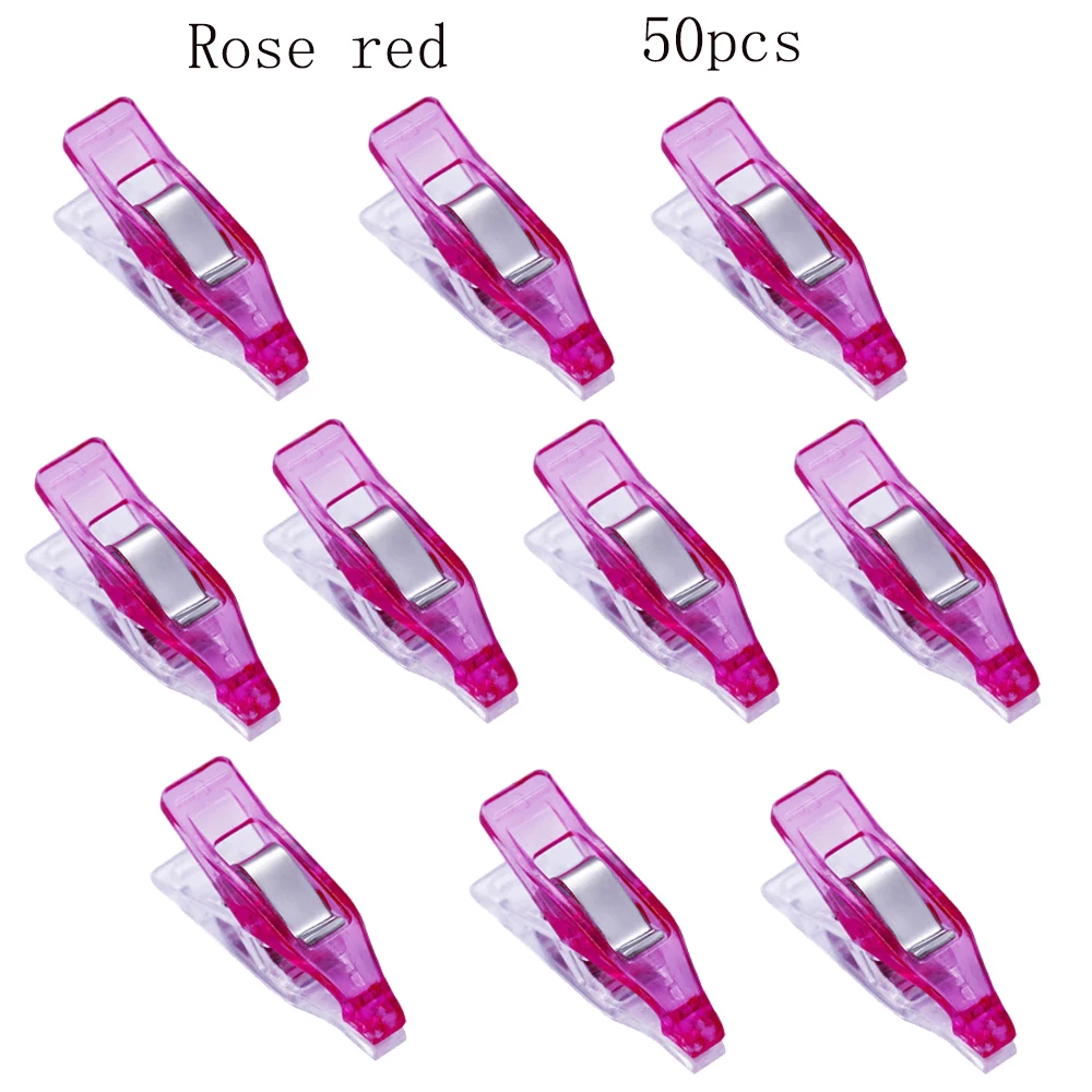 10/30/50Pcs Multipurpose Sewing Clips Colorful Binding Clips Plastic Craft Quilting Clips Sewing Craft Clamps for Sewing Binding 