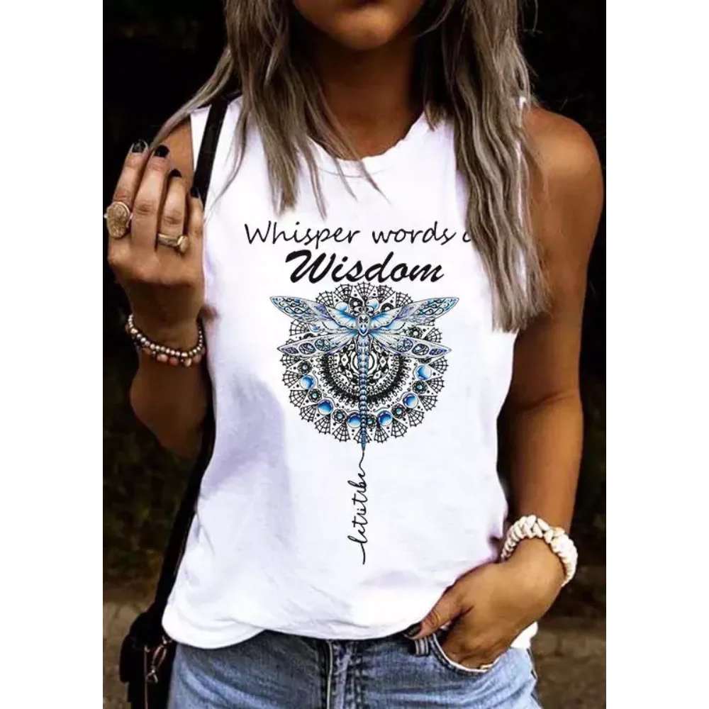 

Rheacмножество женских шепотов со словами мудрости женская повседневная майка с круглым вырезом