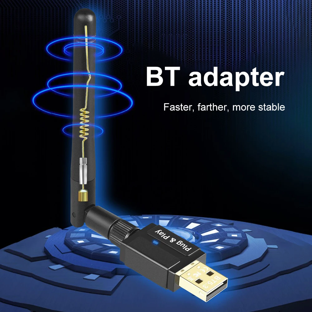 Wireless Adapter 100M Long Range Audio USB Receiver Transmitter 3Mbps Bluetooth 5.3 Dongle for Windows 7/win8.1/win10/11 bluetooth adapter bluetooth audio receiver bluetooth transceiver adapter audio adapter wireless usb adapter