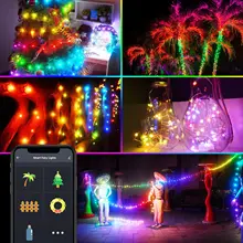 

LED Fairy Lights WiFi/Bluetooth Smart RGB LED String Light Garland Lights For Party Wedding Christmas Tree Decoration 5M/10M/20M