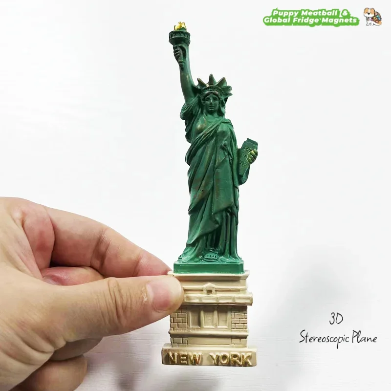 Classic Magnets Jumbo Statue Of Liberty Magnet - 3D Rubber Souvenir, Made In USA, 7 Sq Inches