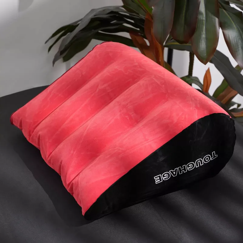 Inflatable Triangle Wedge Shaped Pillow Lightweight Portable Travel Cushion Rest Sleep Acid Reflux Lumber Support Multifunction 3