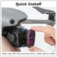 ND8/16/32/64/256 UV CPL Air 3S Camera Lens Filter Kit For DJI Air 3S Night Drone Accessories Set Dustproof Protect Quick Release 2