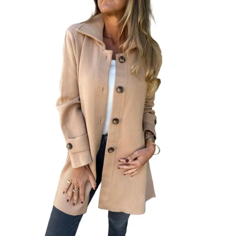Womens Wool Blend Autumn Winter Coat Jacket