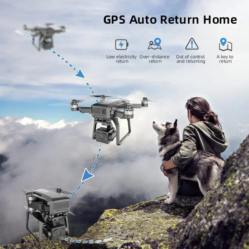 

with 4K HD Camera 3-Axis Gimbal Quadcopter Control Distance 3KM 5G WIFI FPV Profesional Mini Dron F7 Professional GPS Drone