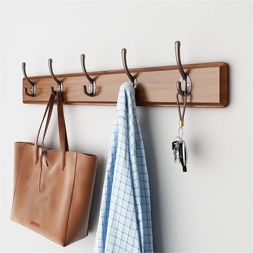 Natural Wood Wall Hook Coat Rack Clothes Hanger Bedroom Hook Bathroom Door Back Hooks  Nordic Home Decor Hooks for Living Room