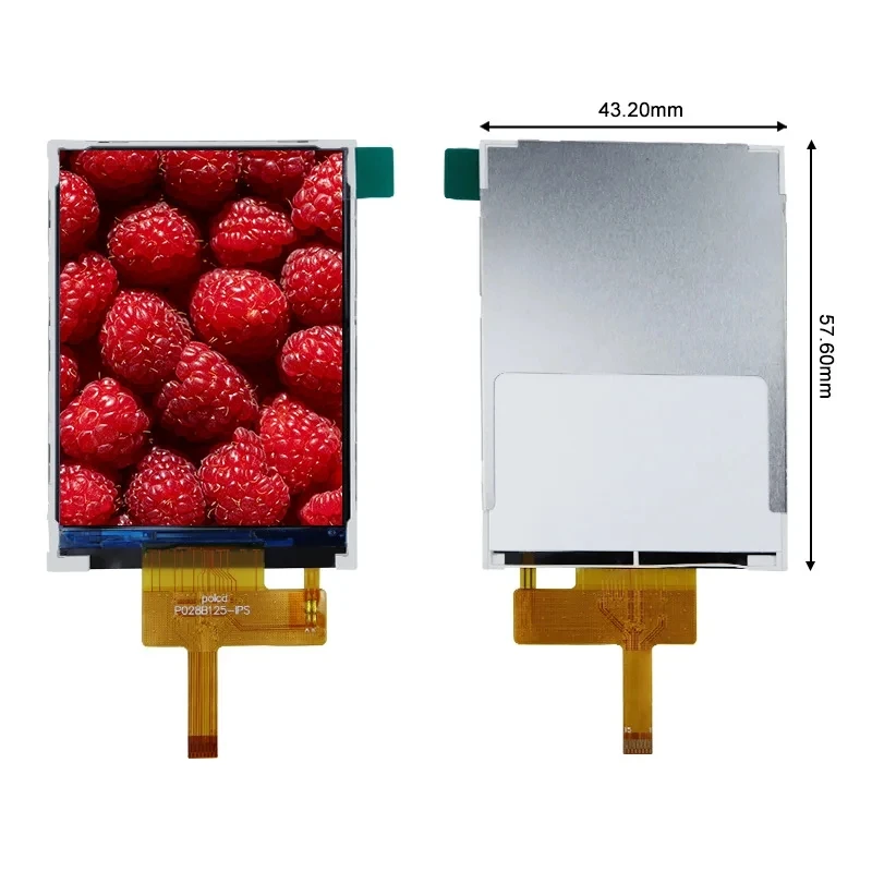 2.8 인치 IPS 풀 뷰 TFT 컬러 LCD 디스플레이, 15 핀 SPI 인터페이스, ST7789V 드라이버 칩, 3.3V