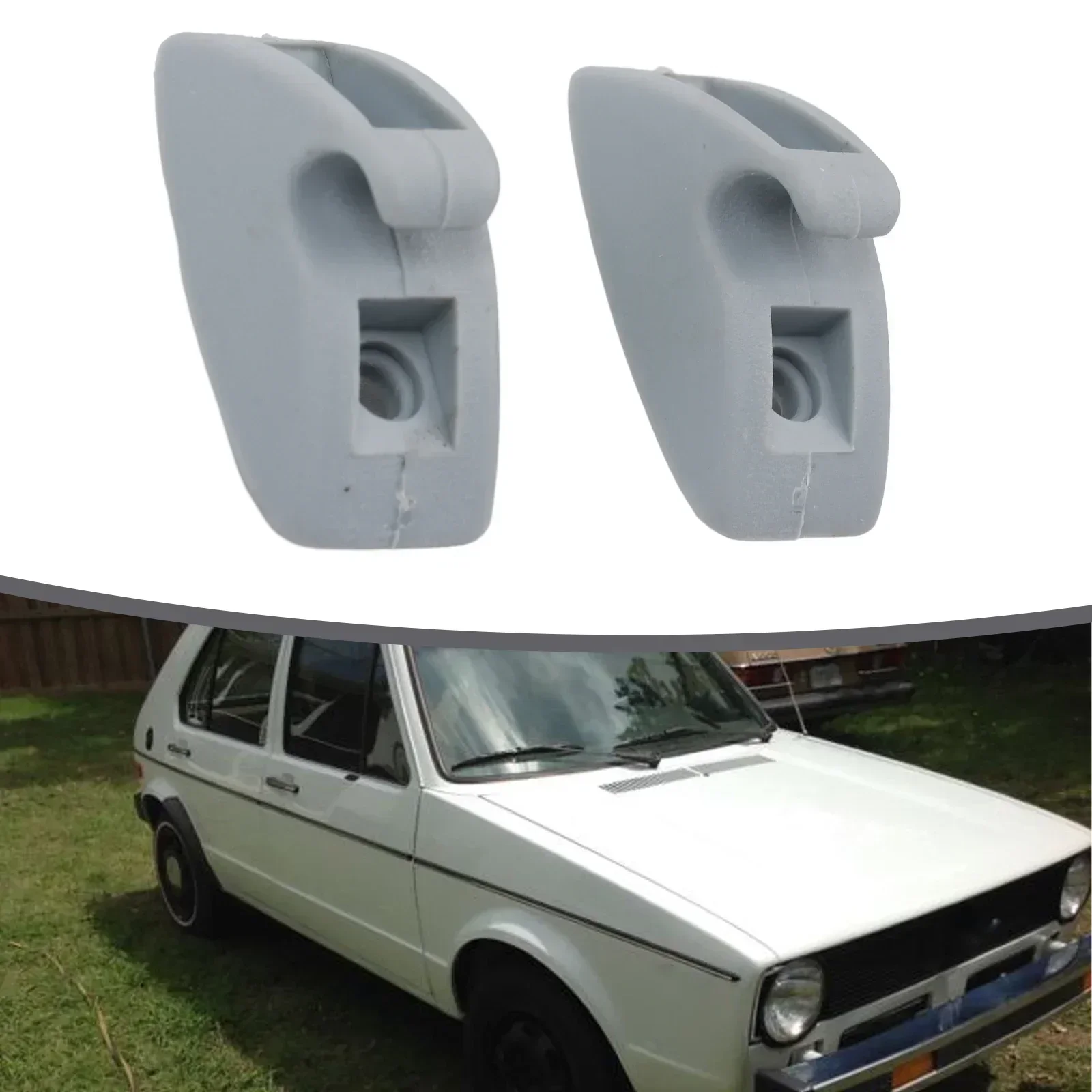 2 PCS Cars Sun Visor Support Clips Retain Hanger For Rabbit For MK1 MK2 191857559 Grey Sunvisor Clips Hook Support Bracket
