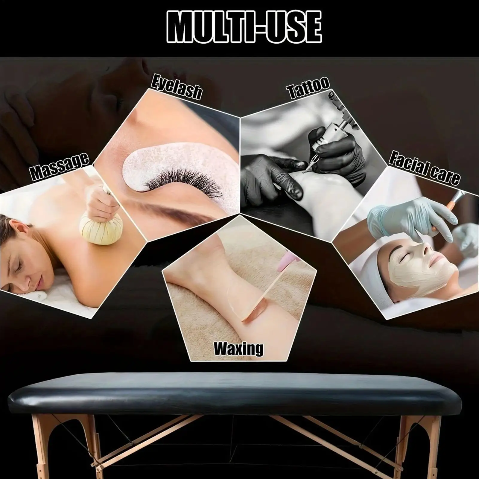 Massage Table Sheets PU Leather Fitted Pad Massage Table Topper For Beauty Salon Professional Home Training Clinic Wellness
