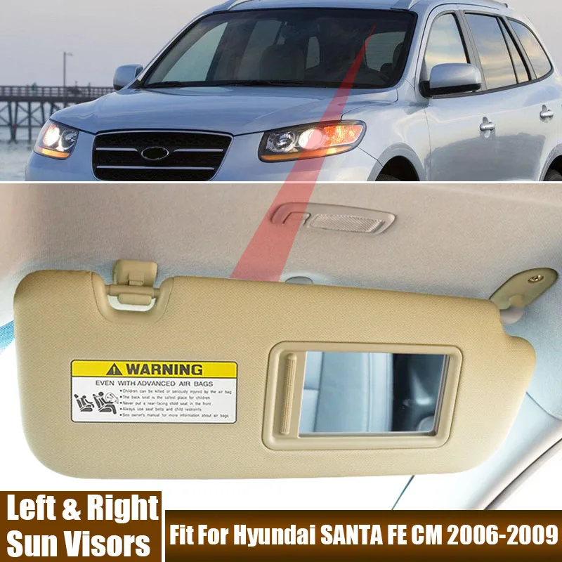 

Car Front Windshield Sun Visor Light Shield With Cosmetic Mirror For Hyundai SANTA FE CM 2006-2009 85210-0W110J9 Car Accessories