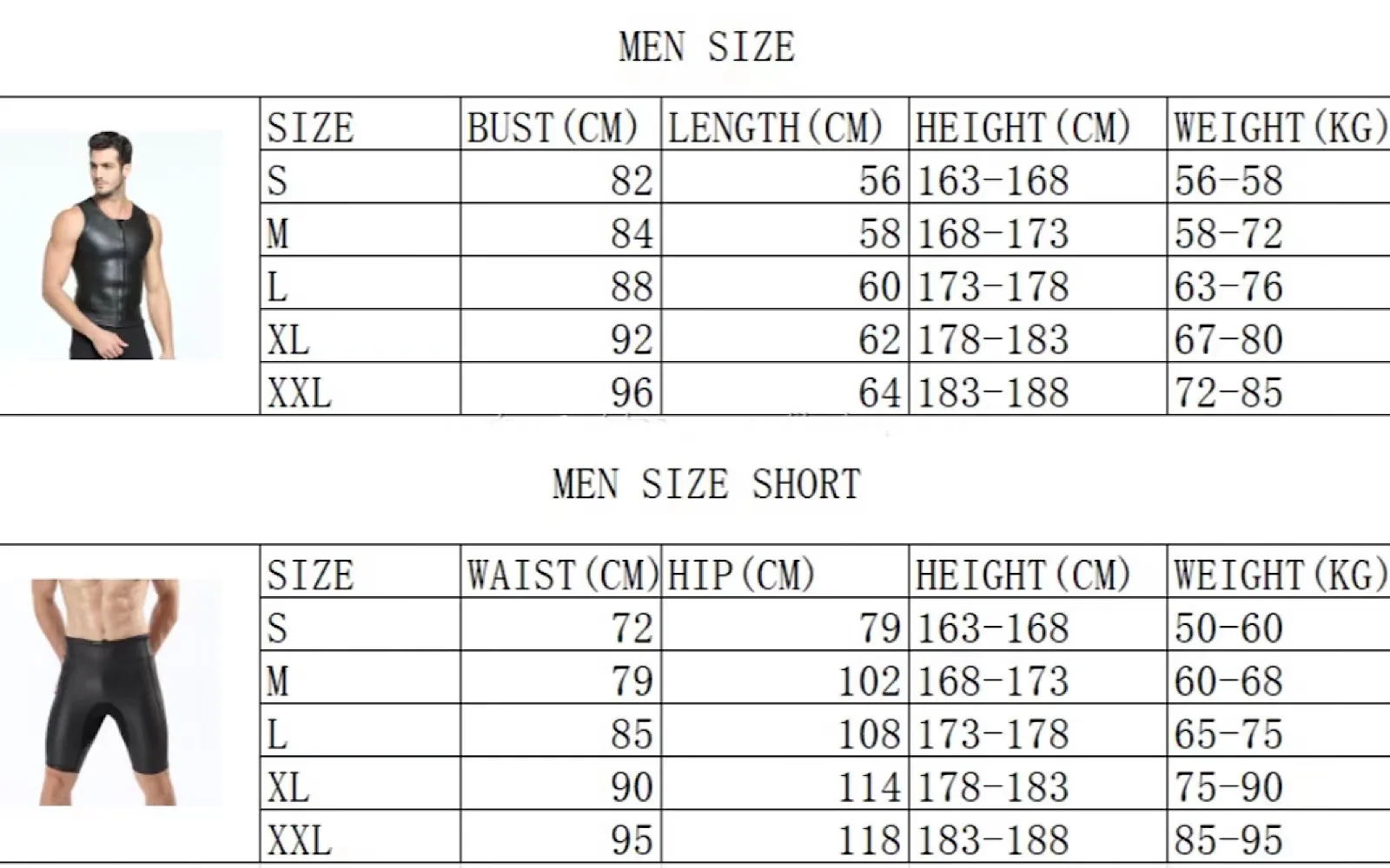 Description Picture 3 of itemMen Women 2MM Neoprene Wetsuit Surf Swim Diving Suit Vests Triathlon For Cold Water Scuba Snorkeling Spearfishing Top /Shorts