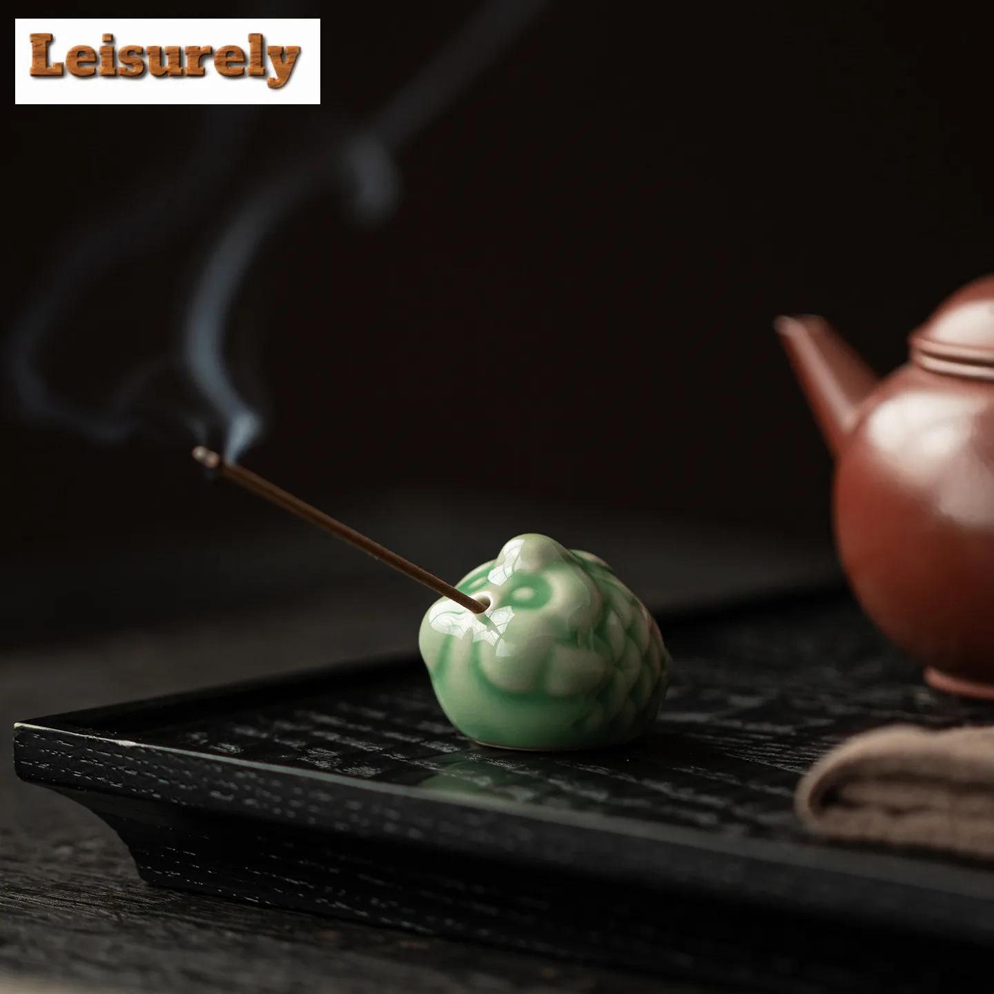 Cute Mini Bubble Fish Incense Holder Zen Garden Incense Burners Consecrate Scented Aromatic Candles Censer Tea Services Craft