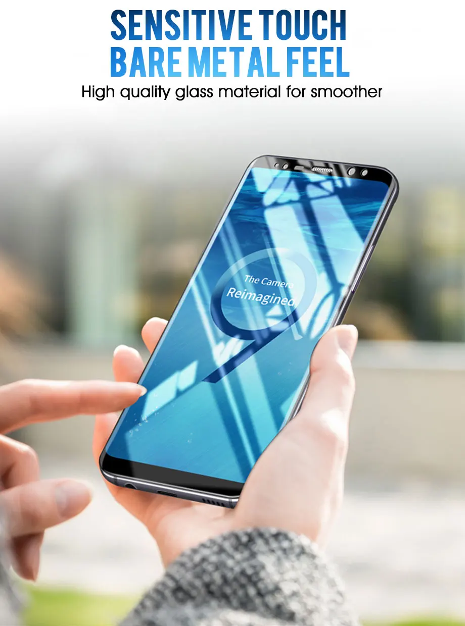 2 Stück voll gebogenes gehärtetes Glas für Samsung Galaxy Note 9 8 S9 S8 Plus Displayschutzfolie auf Samsung S7 S6 Kantenschutzfolie – Detail 5