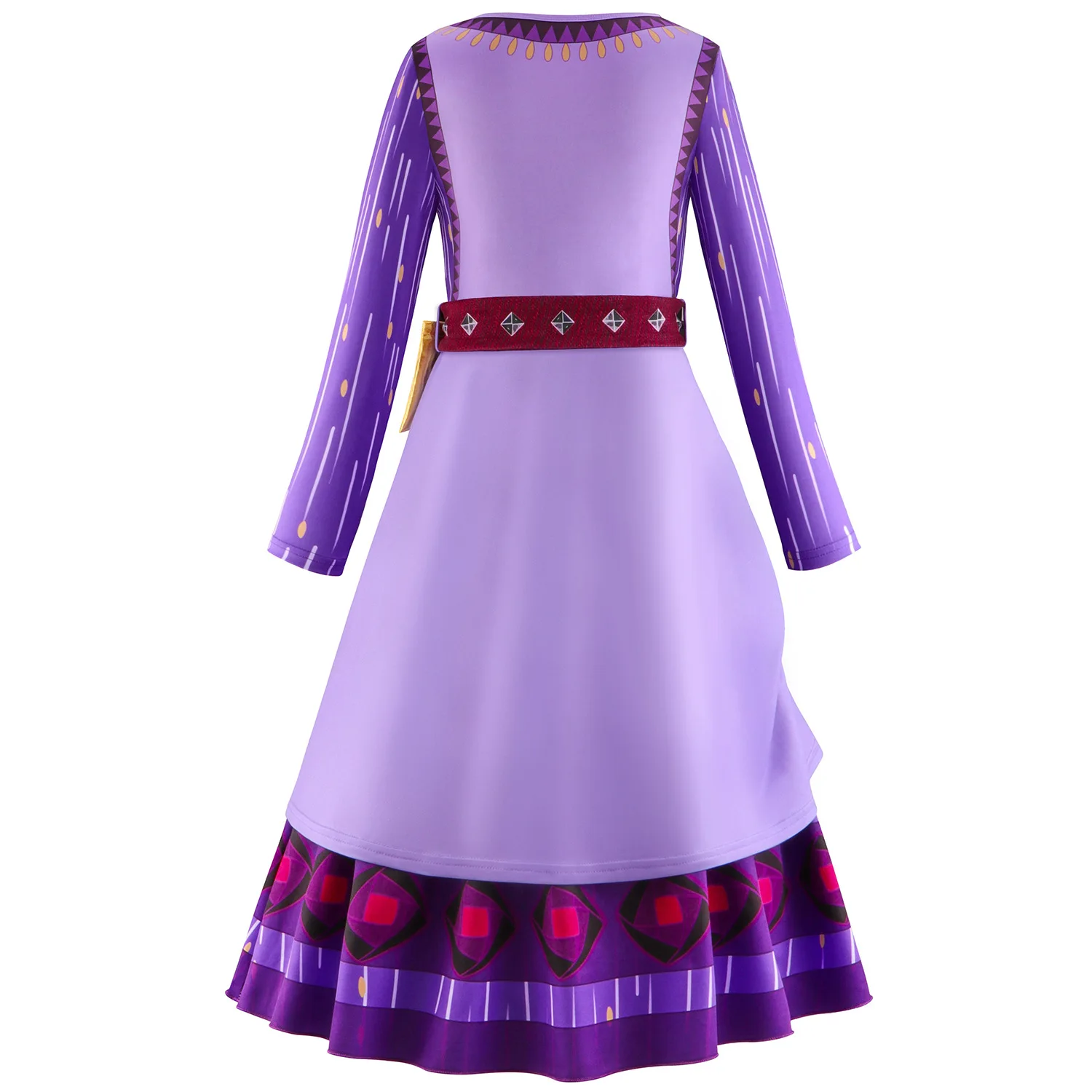 Disney-Costume de princesse Asha pour filles, vêtements de souhait, robe de fête d'anniversaire, cosplay d'Halloween, robe de festival pour tout-petits