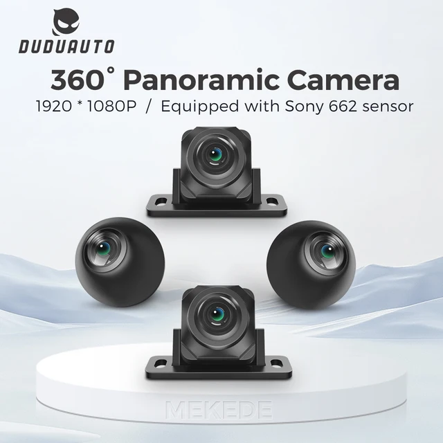 DUDUAUTO 360 °   Caméra panoramique 1080P AHD pour Sony 662, arrière avant gauche droite autour de la vue, accessoires de voiture pour Radio android de voiture 1