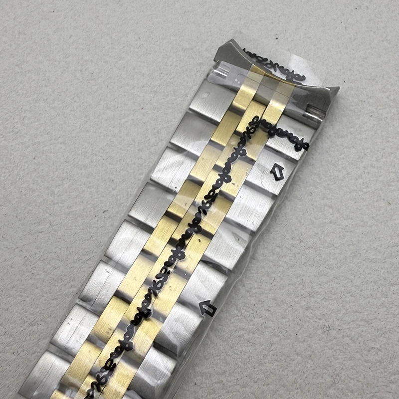 Oyster/Jubilee-Armband, Silber-Gold, massiver Stahl, 20 mm Breite, Ad-Jubilee-Schnalle, Armband für Datejust NH35-Uhrengehäuse, 36/40 mm – Detail 8