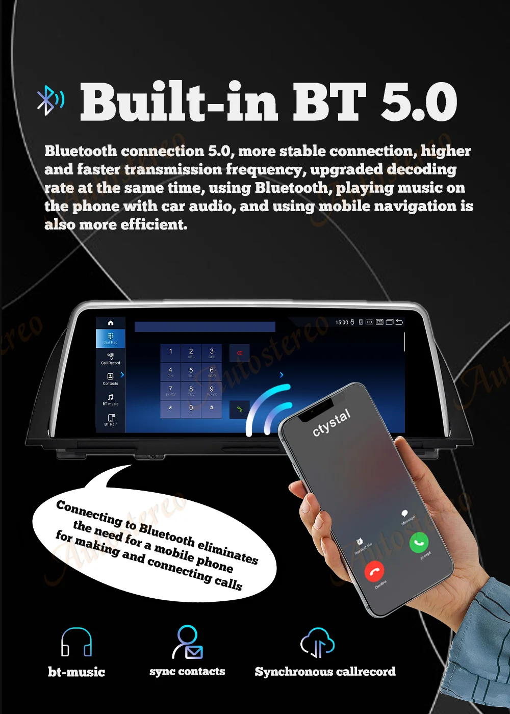 ID8 Carplay Android 13 For BMW 7 Series E65 E66 Car Head Unit Multimedia Player