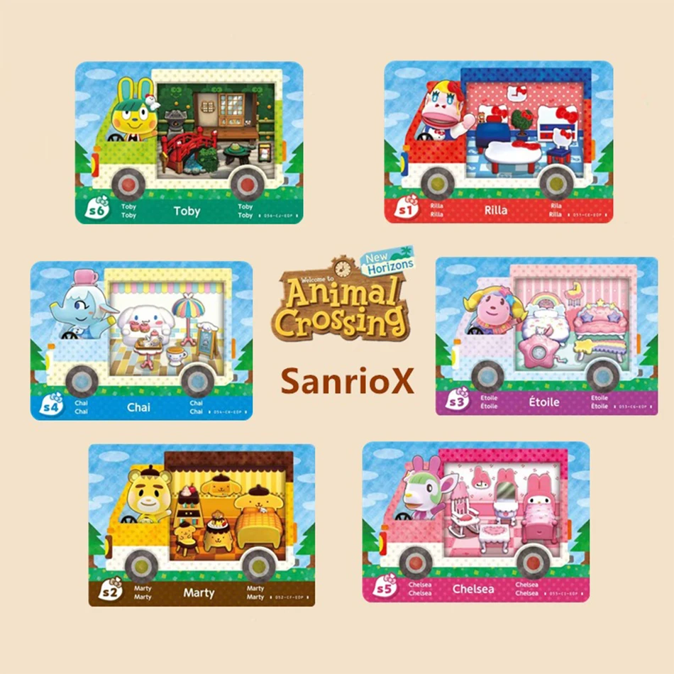 Animal Crossing: New Horizons Amiibo Card Cute Roles NS Switch 3DS Game Set fun Collect Mini NFC Cards Various Amiibo Card playing cards role playing game