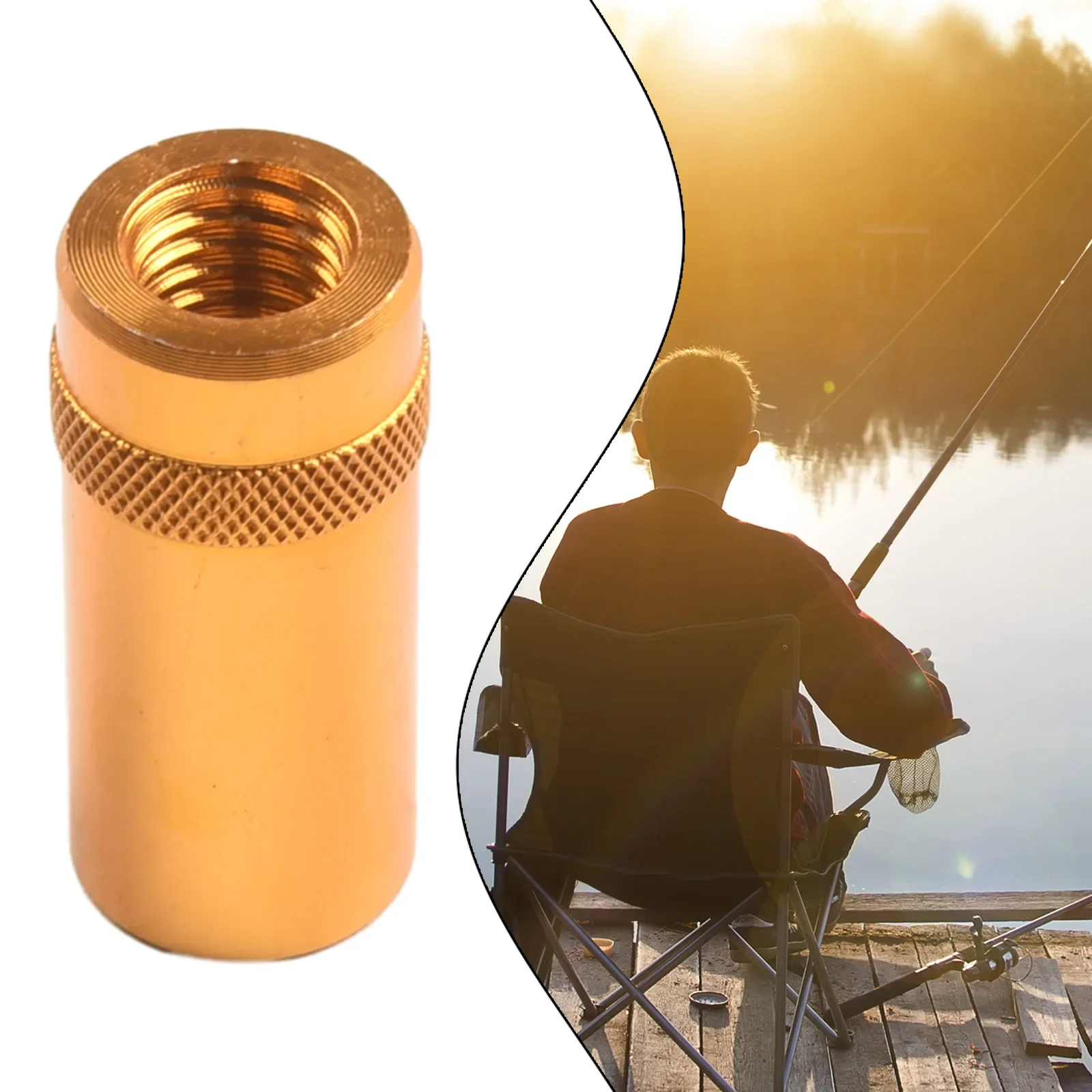 Für Kescher Gold Refit Teile 10 ~ 15mm bis m8 Fischernetz Stecker Angeln Kescher Gewinde adapter n e w – Detail 34