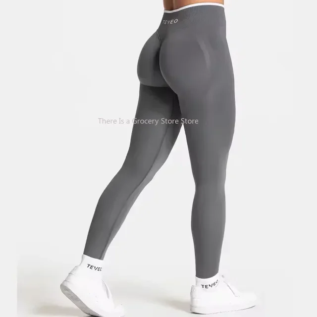 82761-e993a0.jpg TEVEO taille haute sans couture Scrunch Leggings pour femmes pantalons de Yoga hanche levage course exercice gymnase Ignite Sculpt série