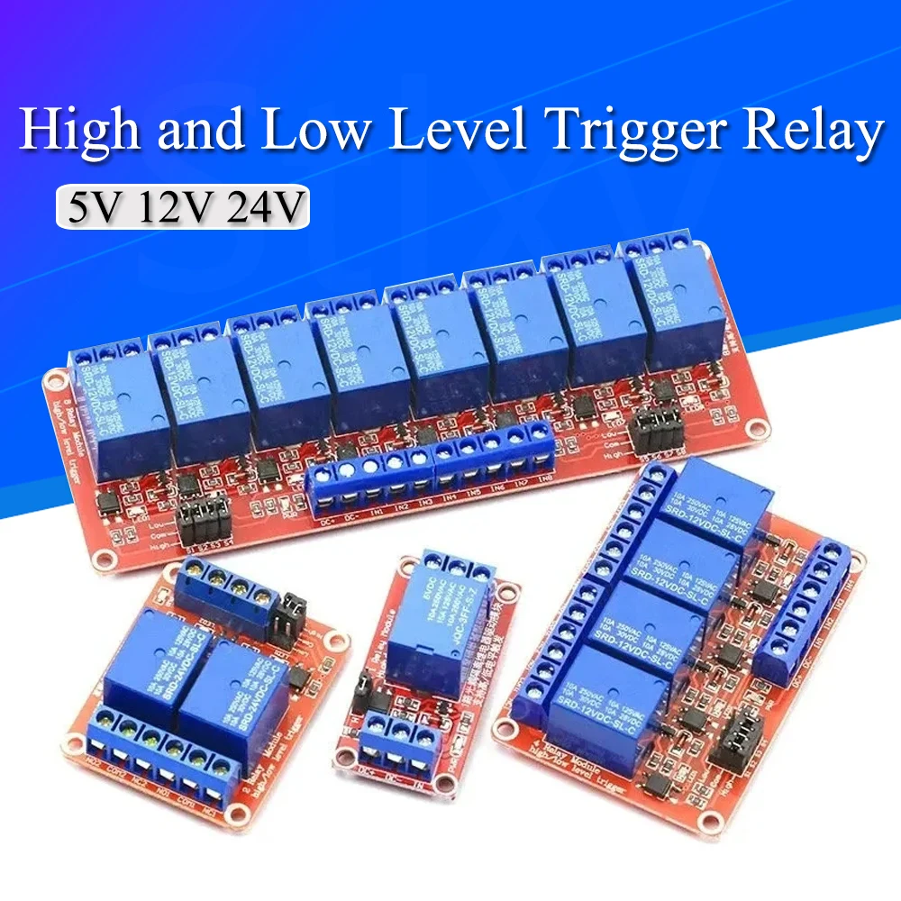 DC5V12V24V12468ChannelRelayModuleBoardShieldwithOptocoupler/HighandLowLevelTriggerforarduinoRaspberryPi-AliExpress