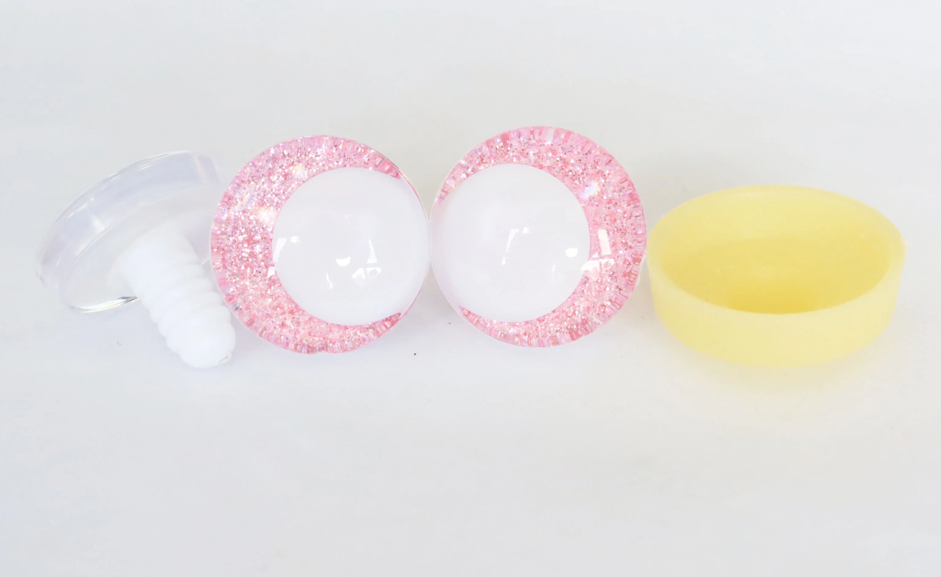 20pcs Multicolor 14mm-35mm Glitter Comical Toy Eyes with Hard Washers