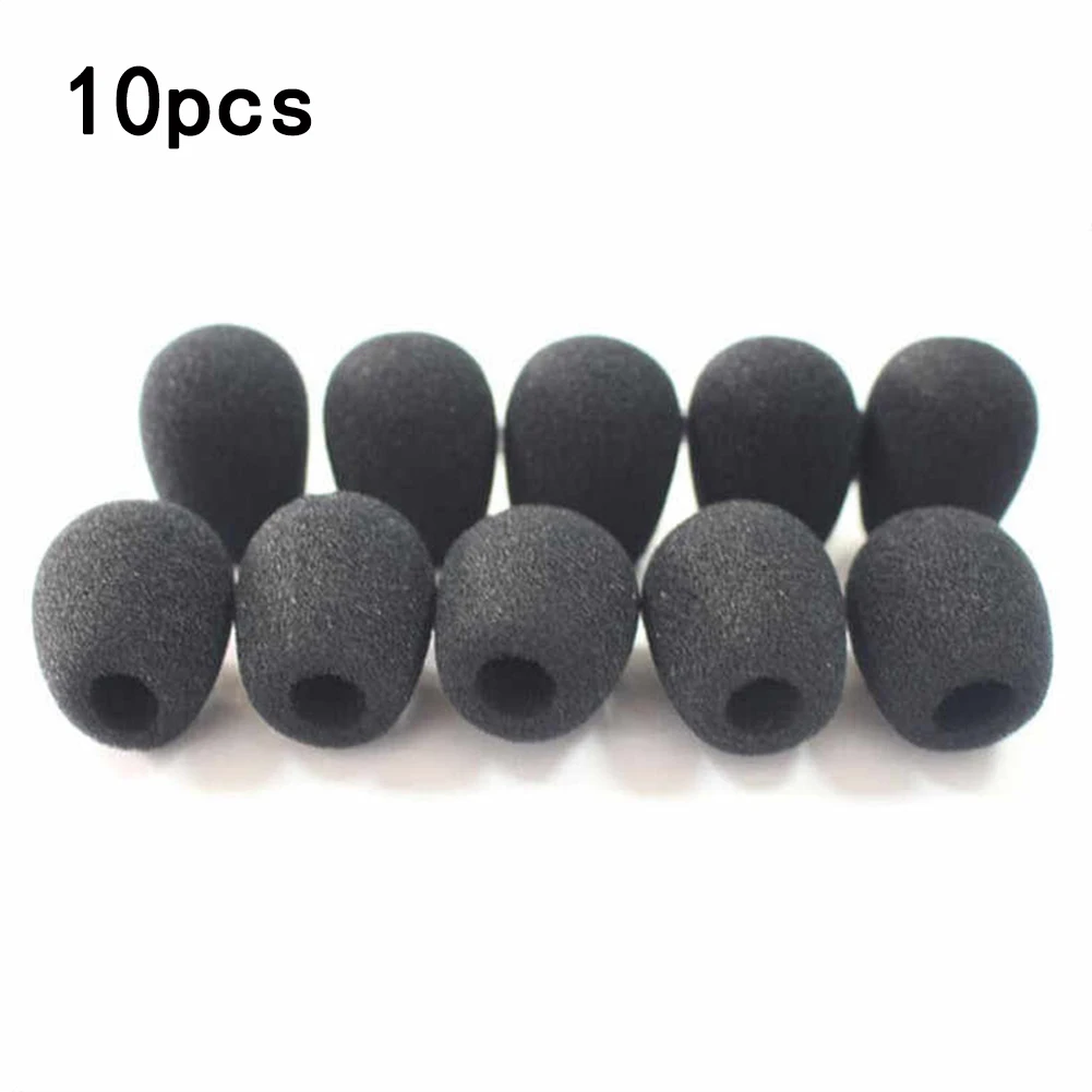 

10pcs 6mm Headset Microphone Cover Sponge Foam Windscreen Replacement Lavalier Conference Cover For Lapel Headset Mic