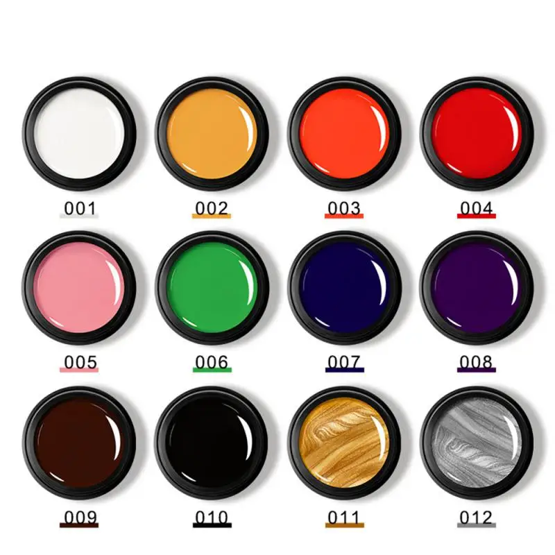 24colors Spider Web Gel Nail Art Wire Drawing Gel Solid Color Glitter Mirror Gold Silver Pigment Painting Glue Manicure Decor