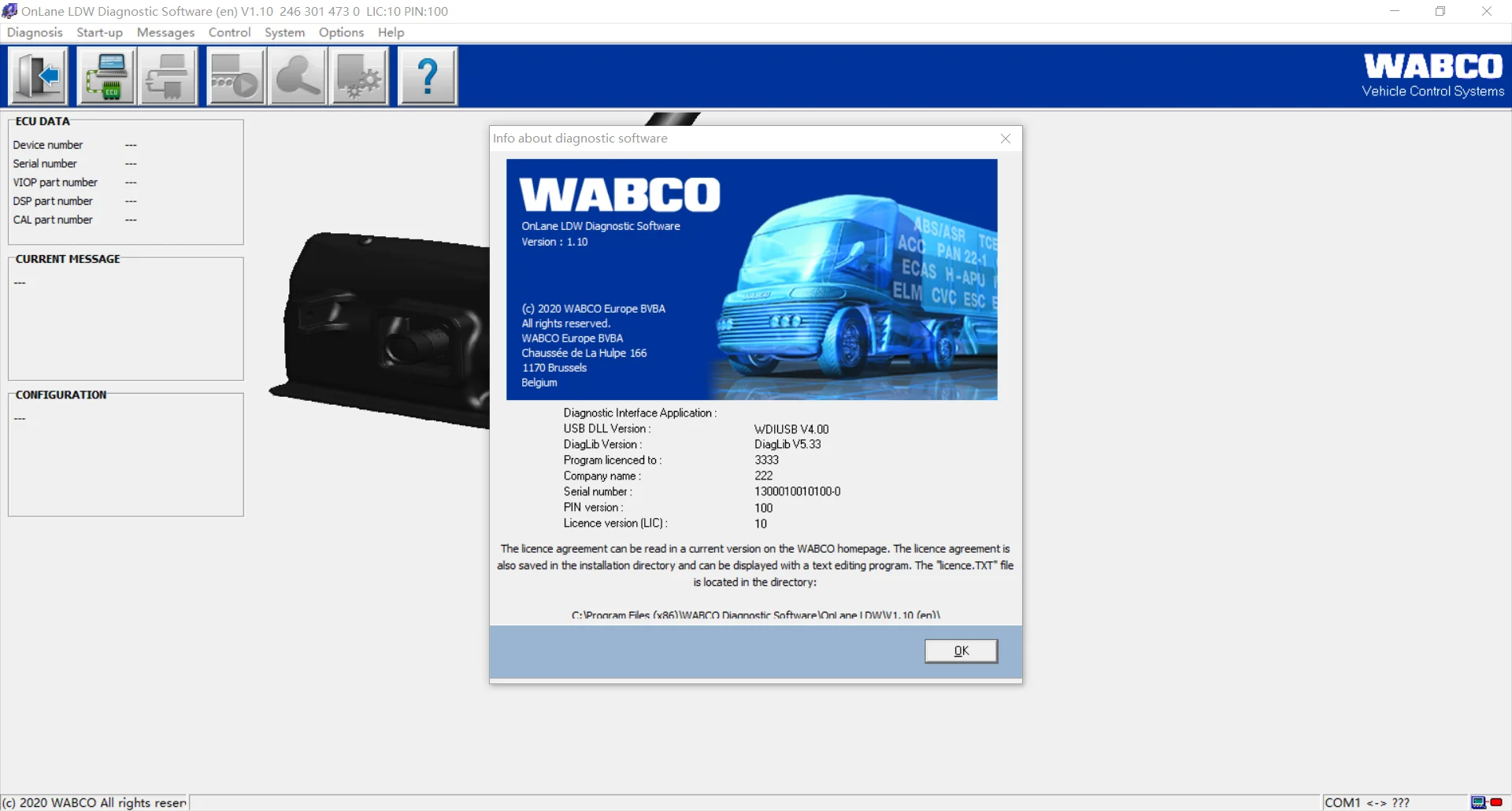 

For WABCO Diagnostic Software [2022] + PIN Calculator