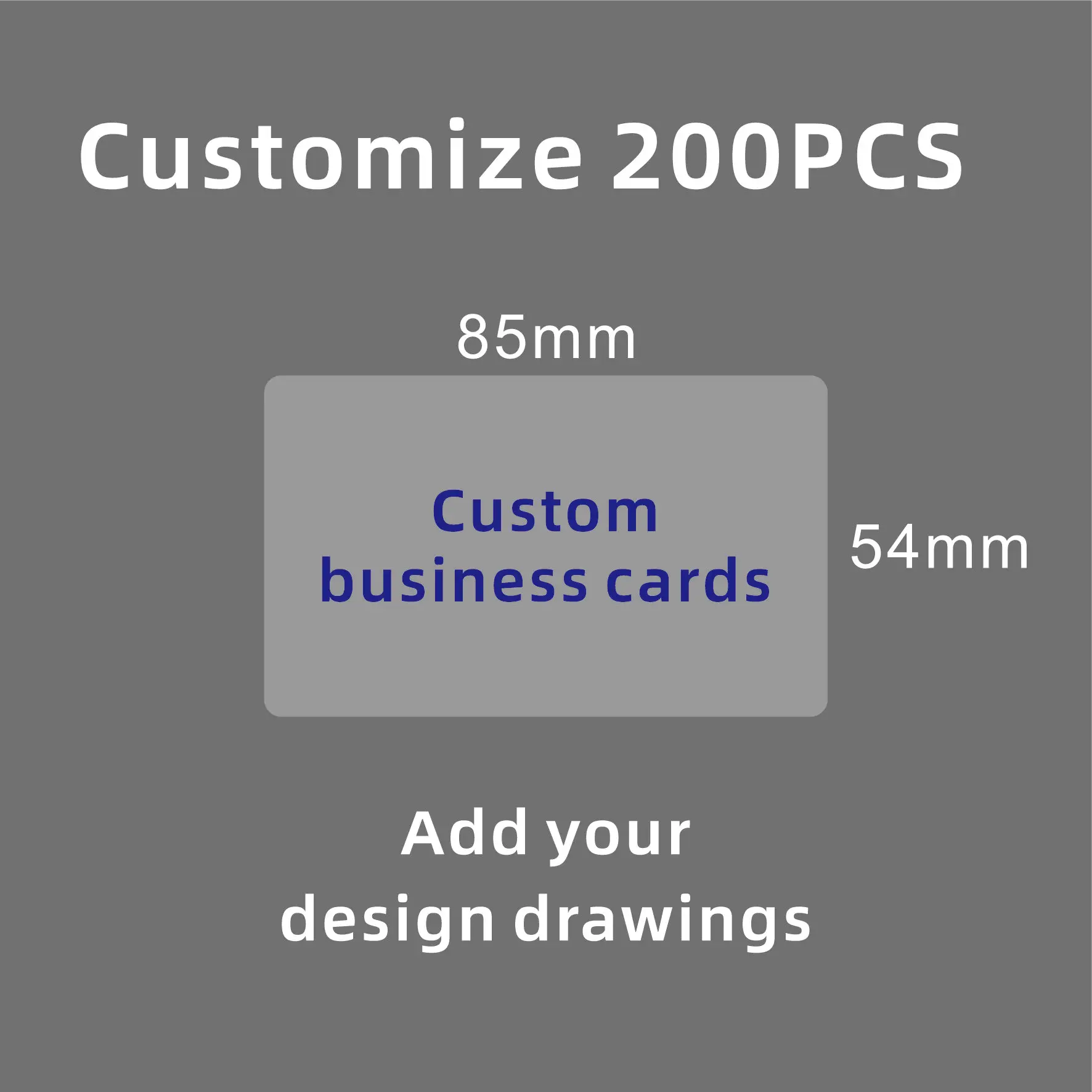 대량 맞춤 투명 PVC 컬러 종이 카드 200개 8.5x5.4cm 비즈니스 선물용 봉투 로고 개인화