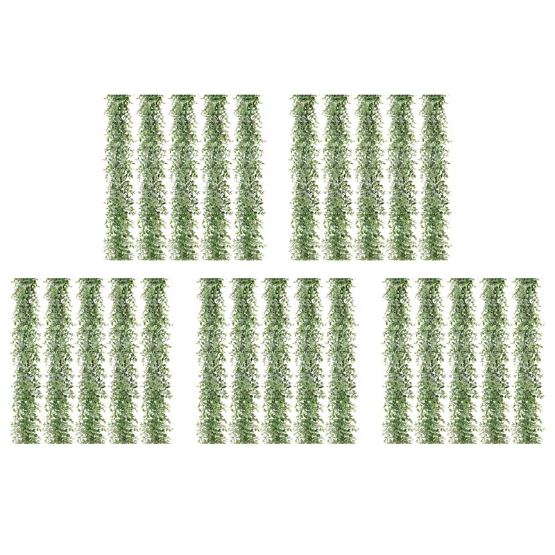 

25 Packs 30Ft Artificial Eucalyptus Garlands Fake Greenery Vines Faux Hanging Plants For Wedding Table Backdrop Arch